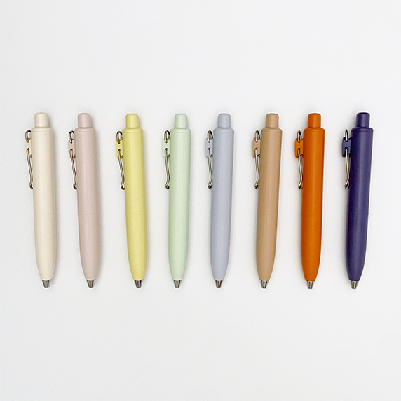 all uni-ball one P pen colors lined up beautifully