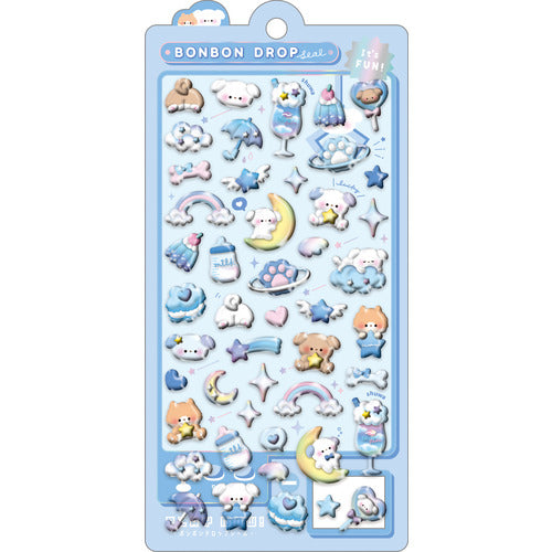 Bonbon Drop Themed Puffy Stickers
