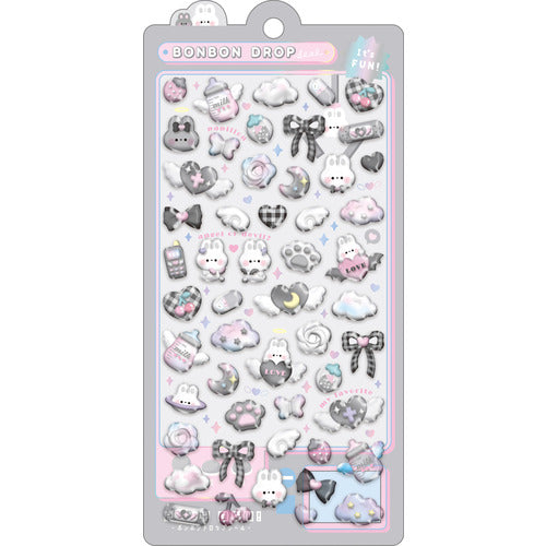 Bonbon Drop Themed Puffy Stickers