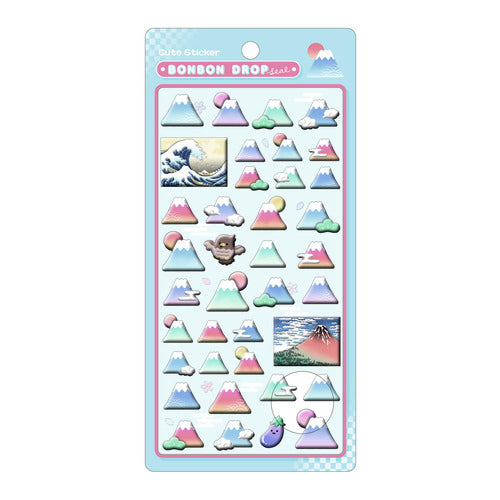 Q-Lia Bonbon Drop Stickers - Japanese Pattern - None