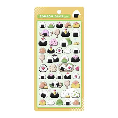 Bonbon Drop Japanese Pattern Puffy Stickers