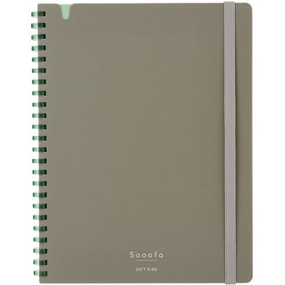 Kokuyo Soft Ring Notebook Sufa 4mm Grid A5 Slim 80 Sheets - None