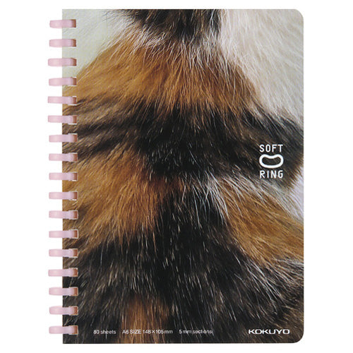 KOKUYO 10th Anniversary Soft Ring Notebook A6 Puni Puni Kitten - None