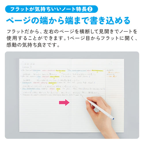 Campus Flat Kimochii Positive & Relax Notebook 3-Pack [LIMITED] (Kokuyo)