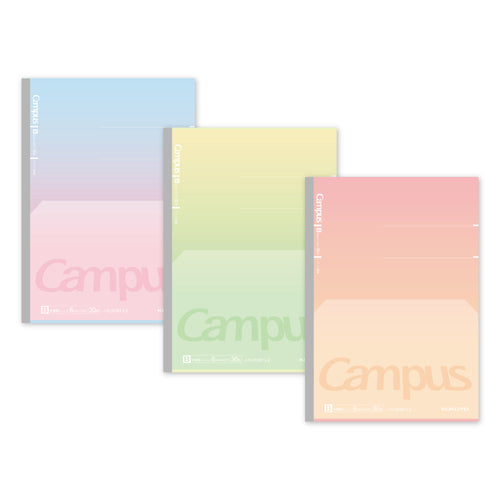 Campus Flat Kimochii Positive & Relax Notebook 3-Pack [LIMITED] (Kokuyo)