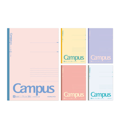 KOKUYO Limited Campus Positive & Relax A5 Notebook 5-Pack - A ruled