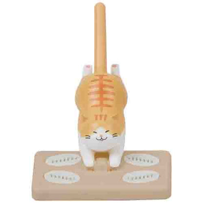 Sun-Star Stationery Desktop Cleaner Fuki-Maru - Brown Tabby