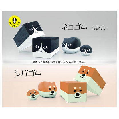 Shiba and Neko Gomu Eraser (Sun-Star Stationery)