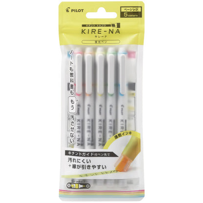 Pilot KIRE-NA Highlighter 5-Color Set - None