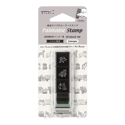 Paintable Self-Inking Roller Stamp (MIDORI)