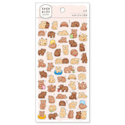 Mamemame Cute Animal Stickers (MIND WAVE)