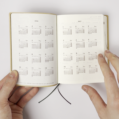 hibino 2 Pages/Day A6 Daily Journal (MIDORI)